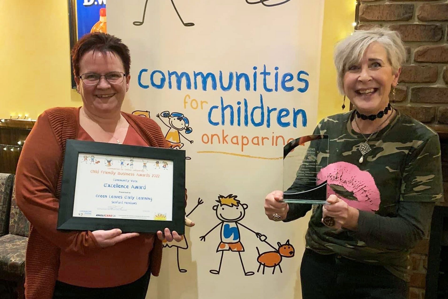 Green Leaves receives AnglicareSA Child Friendly Business Award