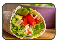Rainbow wrap - veggie packed