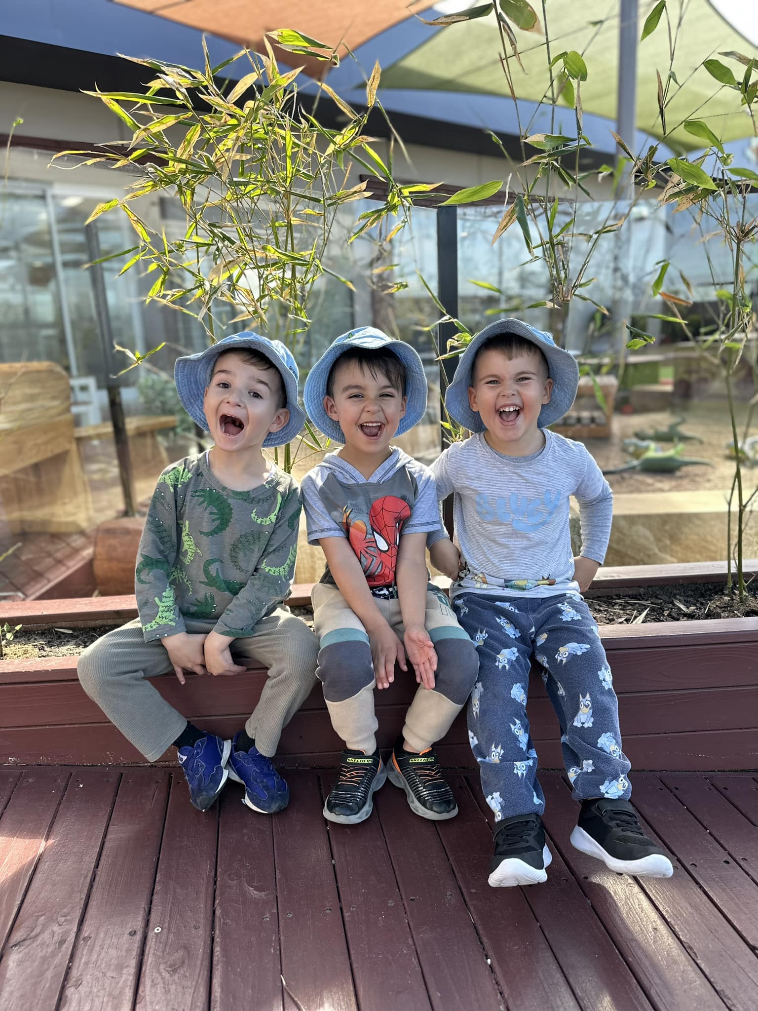 Laughing, happy children at daycare Green Leaves