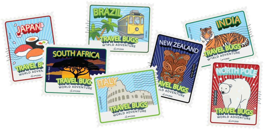 Travel Bugs Passport Stickers